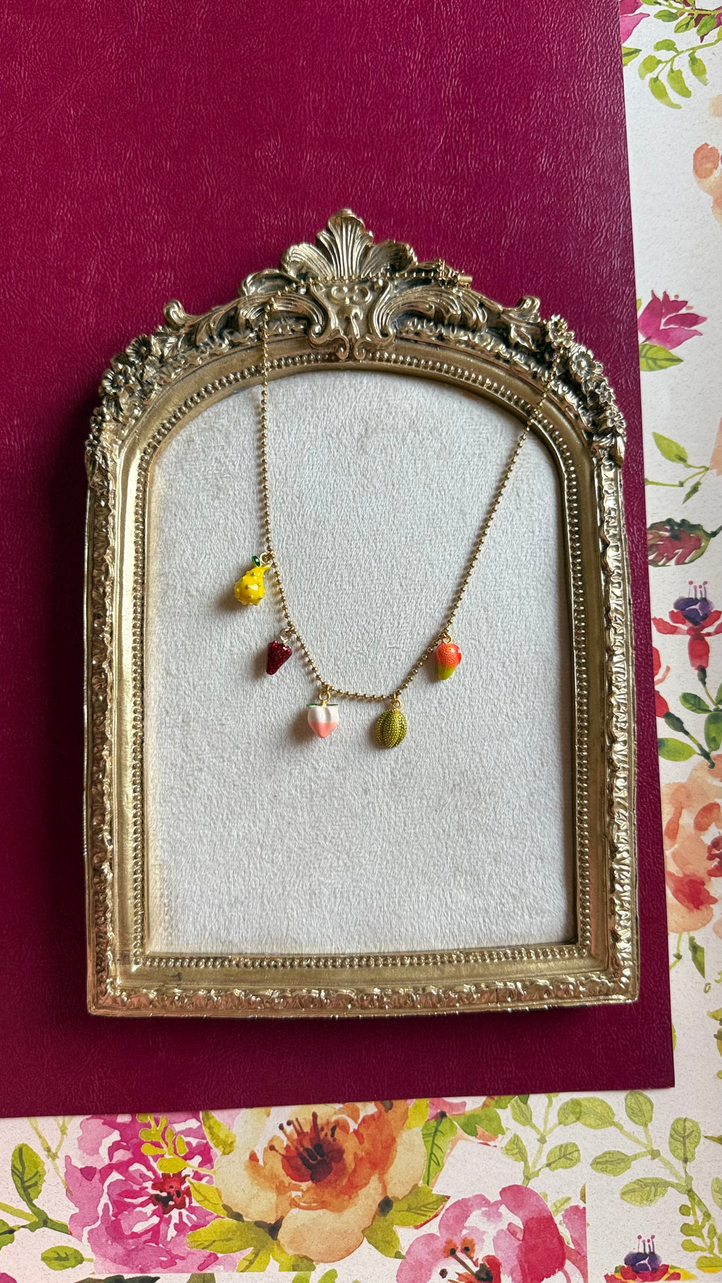 Fruity charm necklace