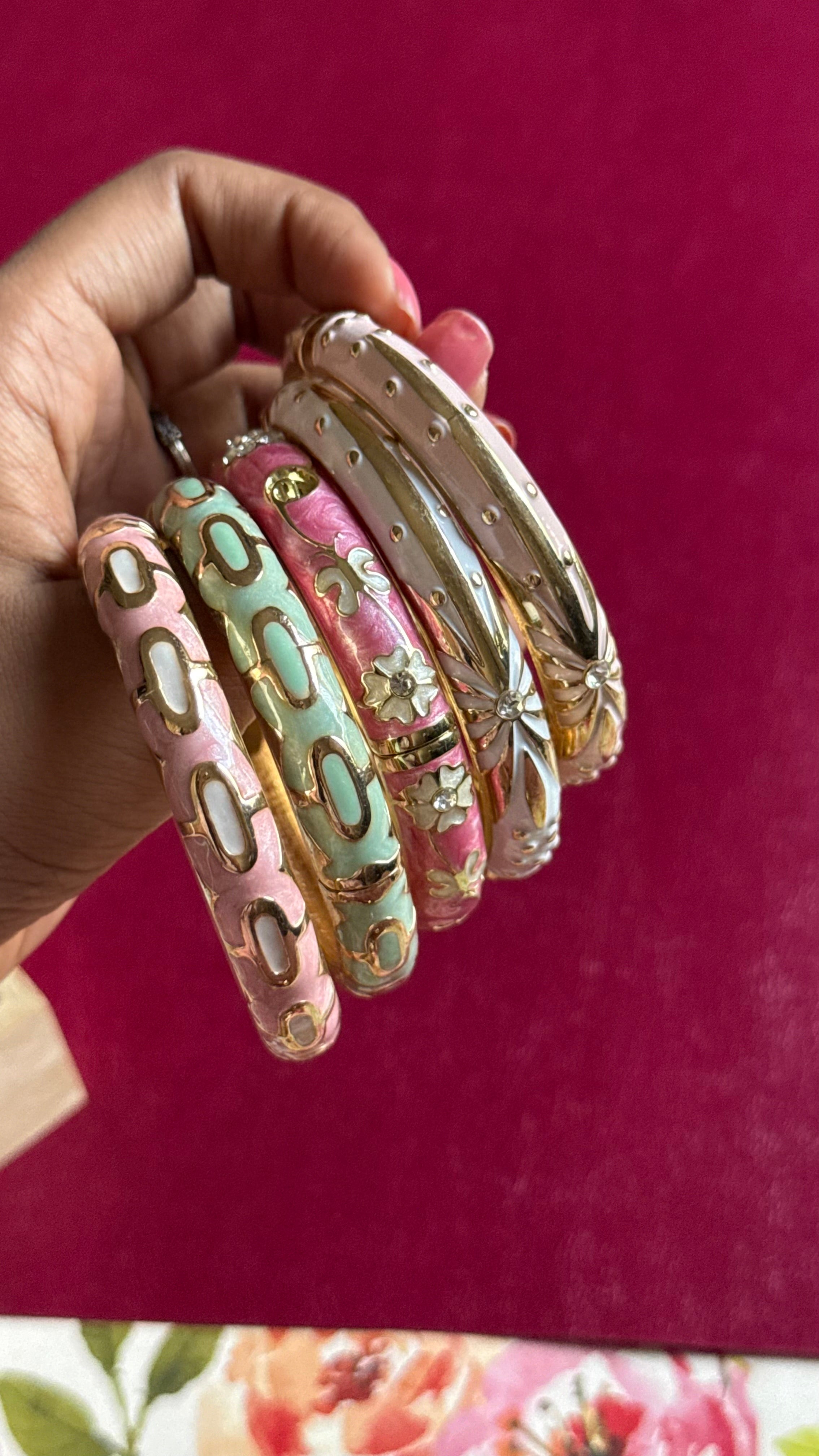 More enamel bangles