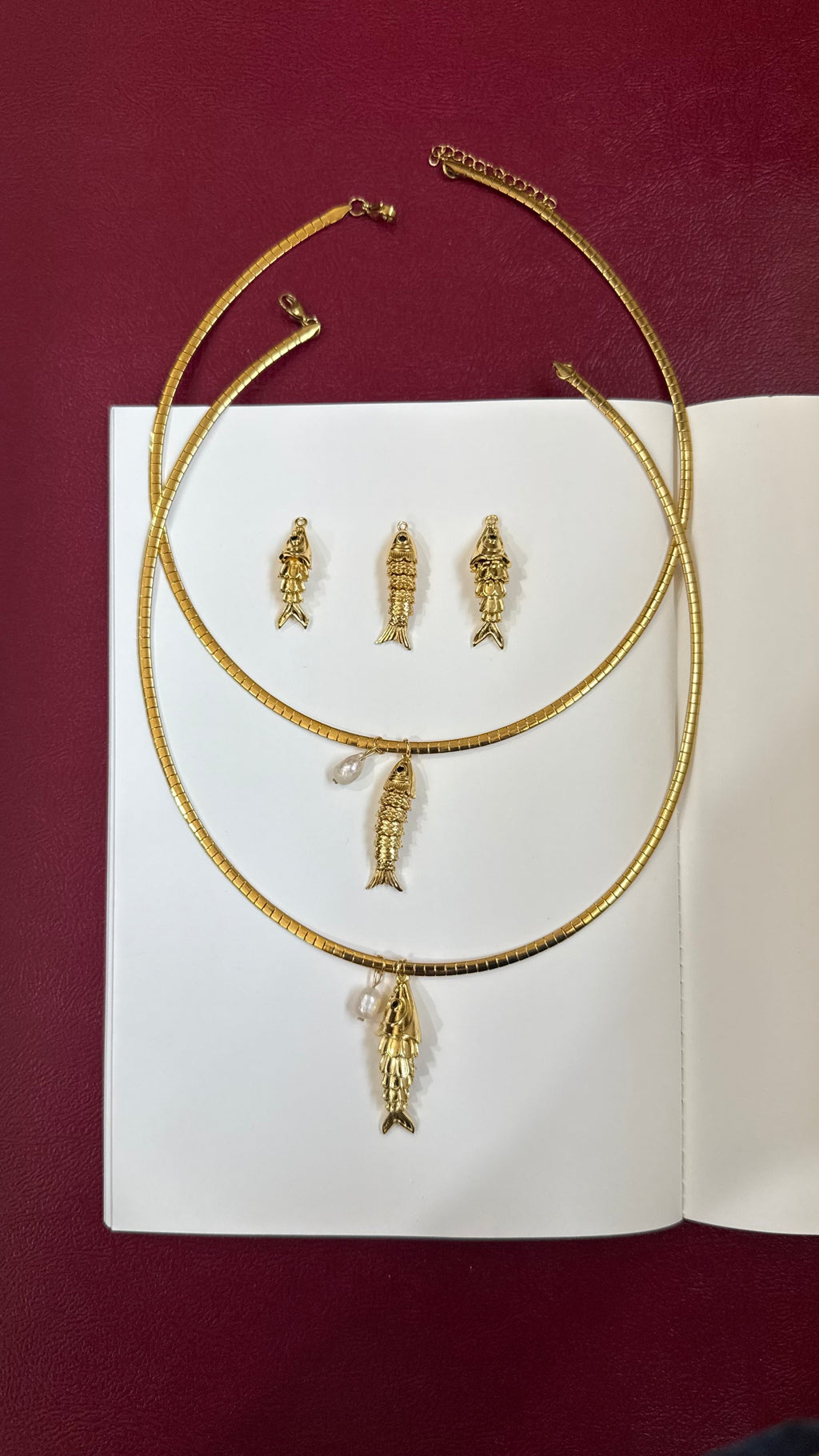 Koi fish chain gold