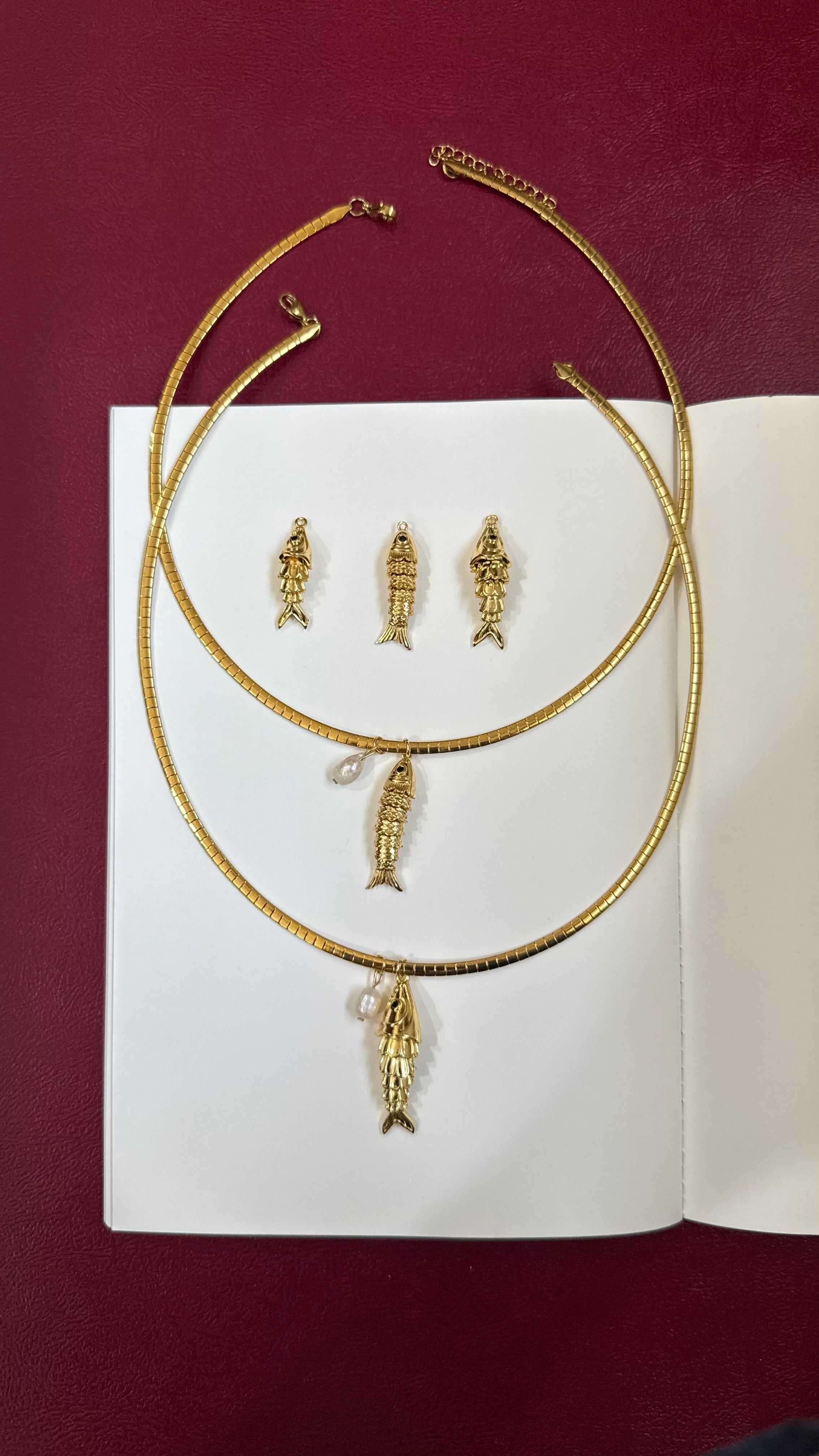 Koi fish chain gold