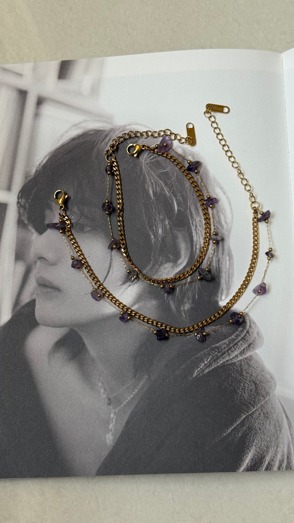 Purple stone bracelet