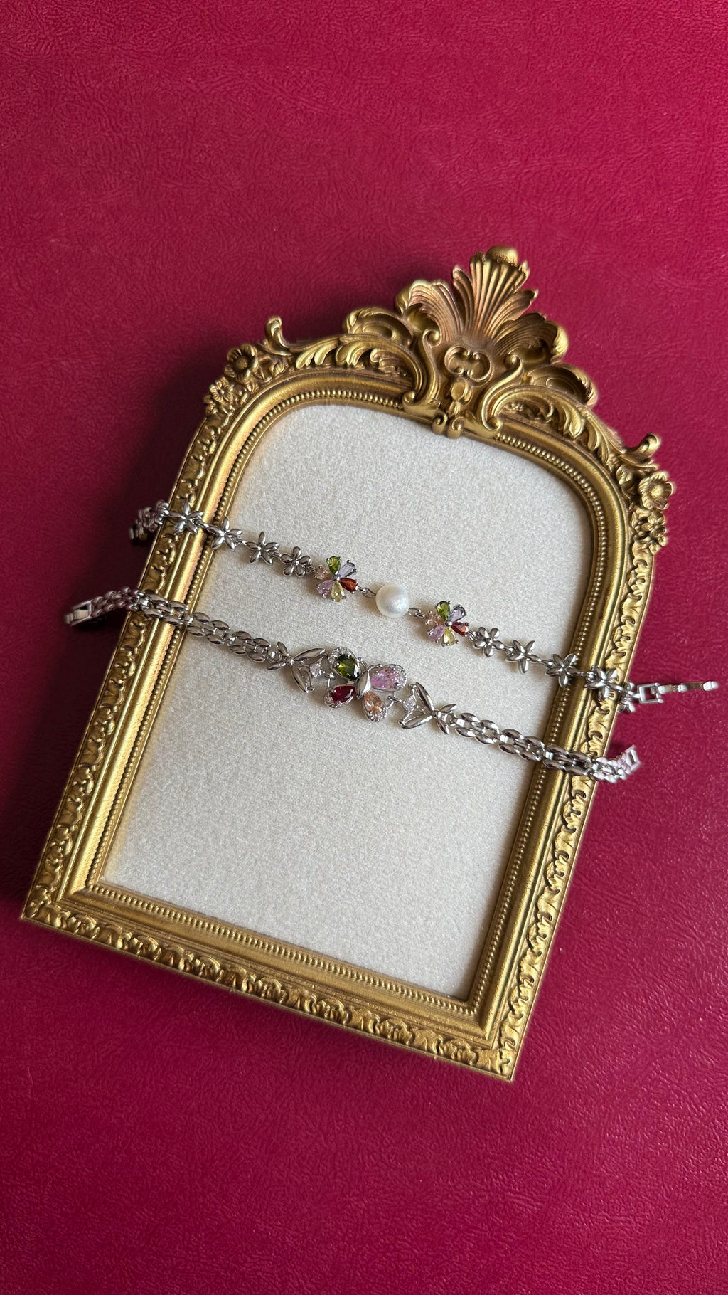 Butterfly-flower bracelet