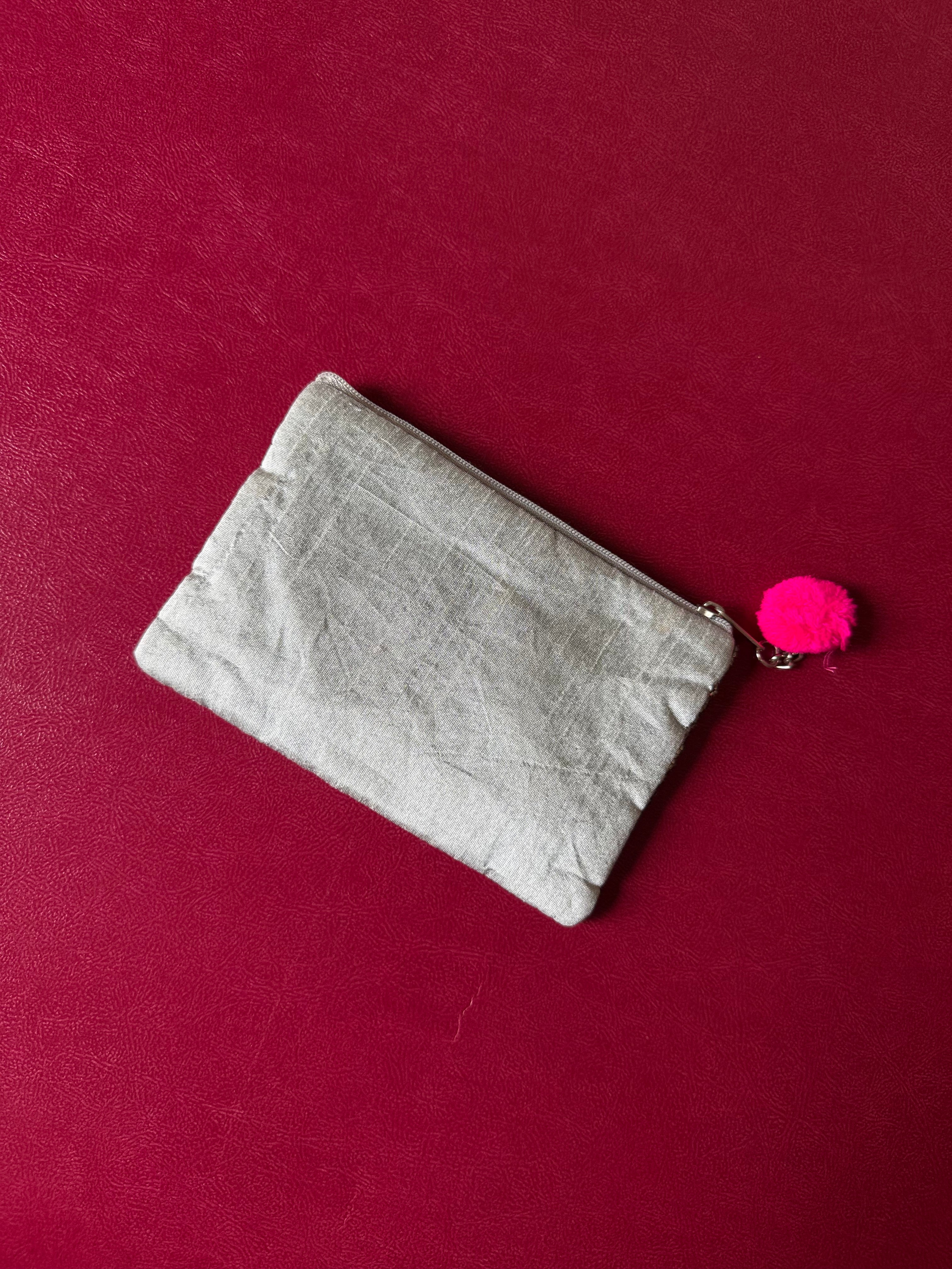 Love beaded pouch