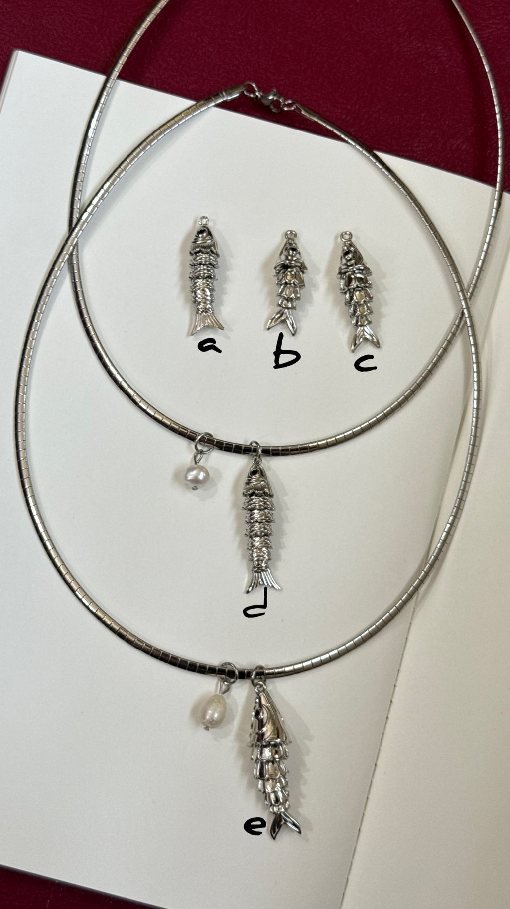 Koi fish chain silver