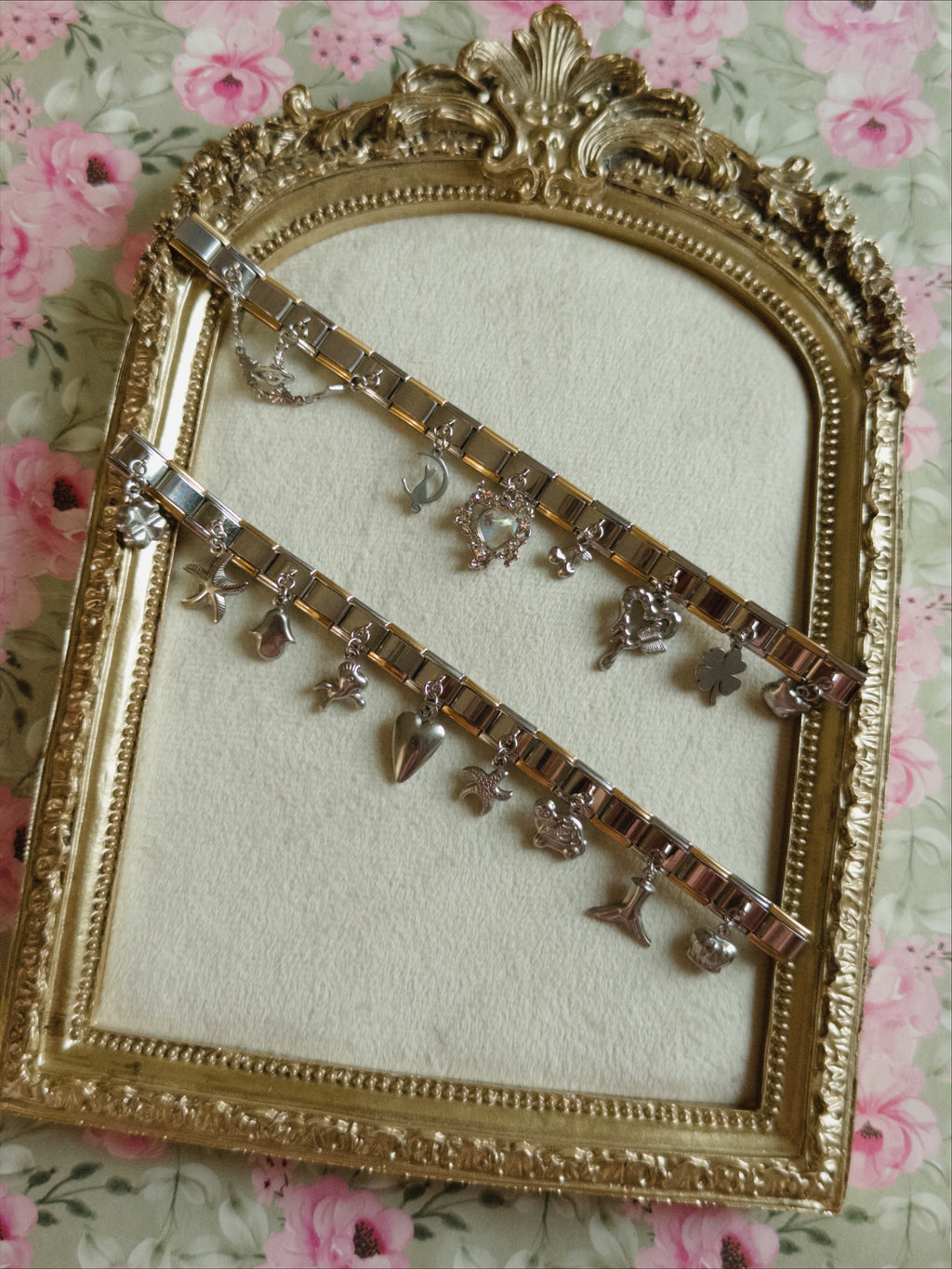 Silver hanging bracelet