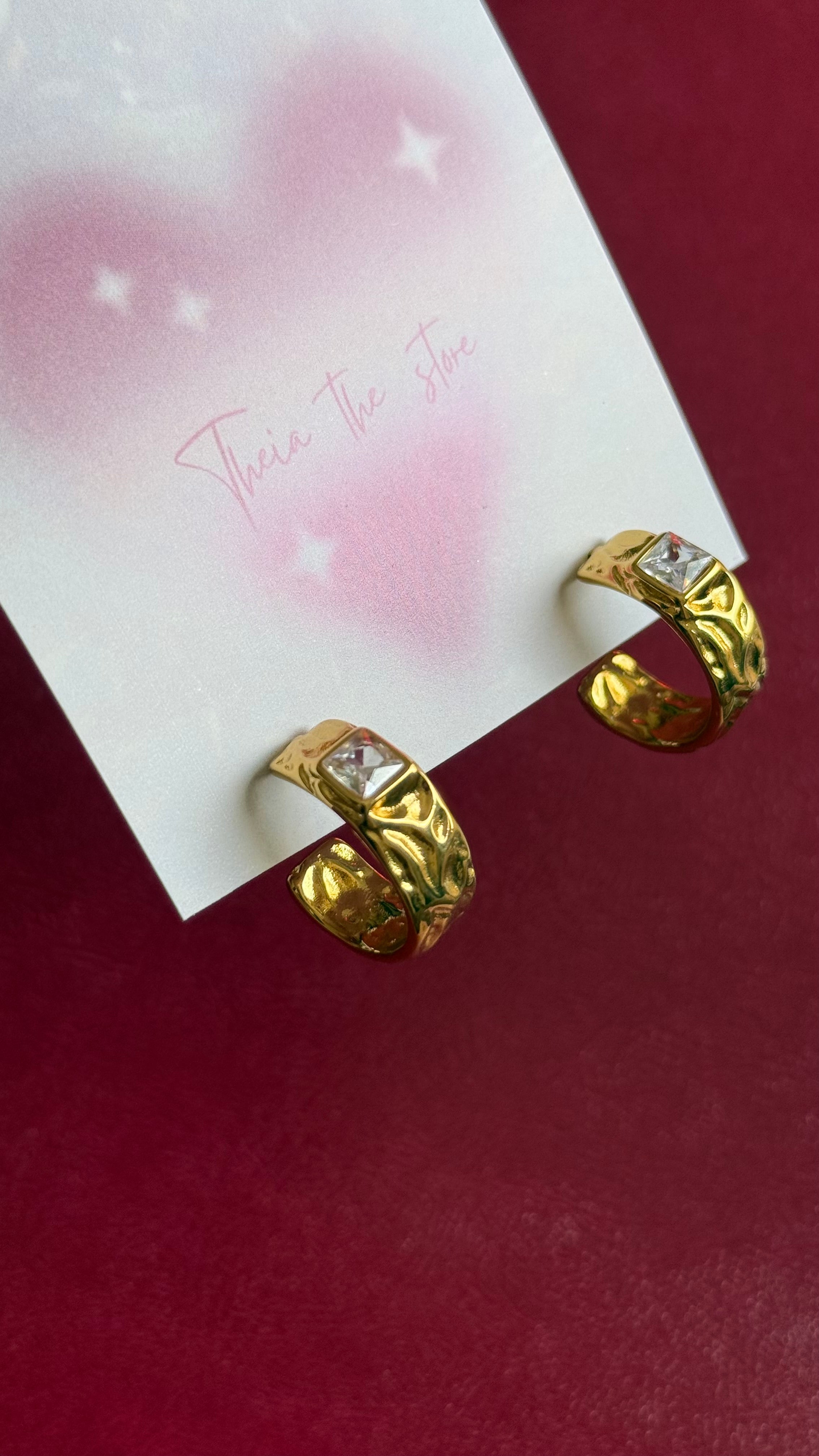 Single stone earrings