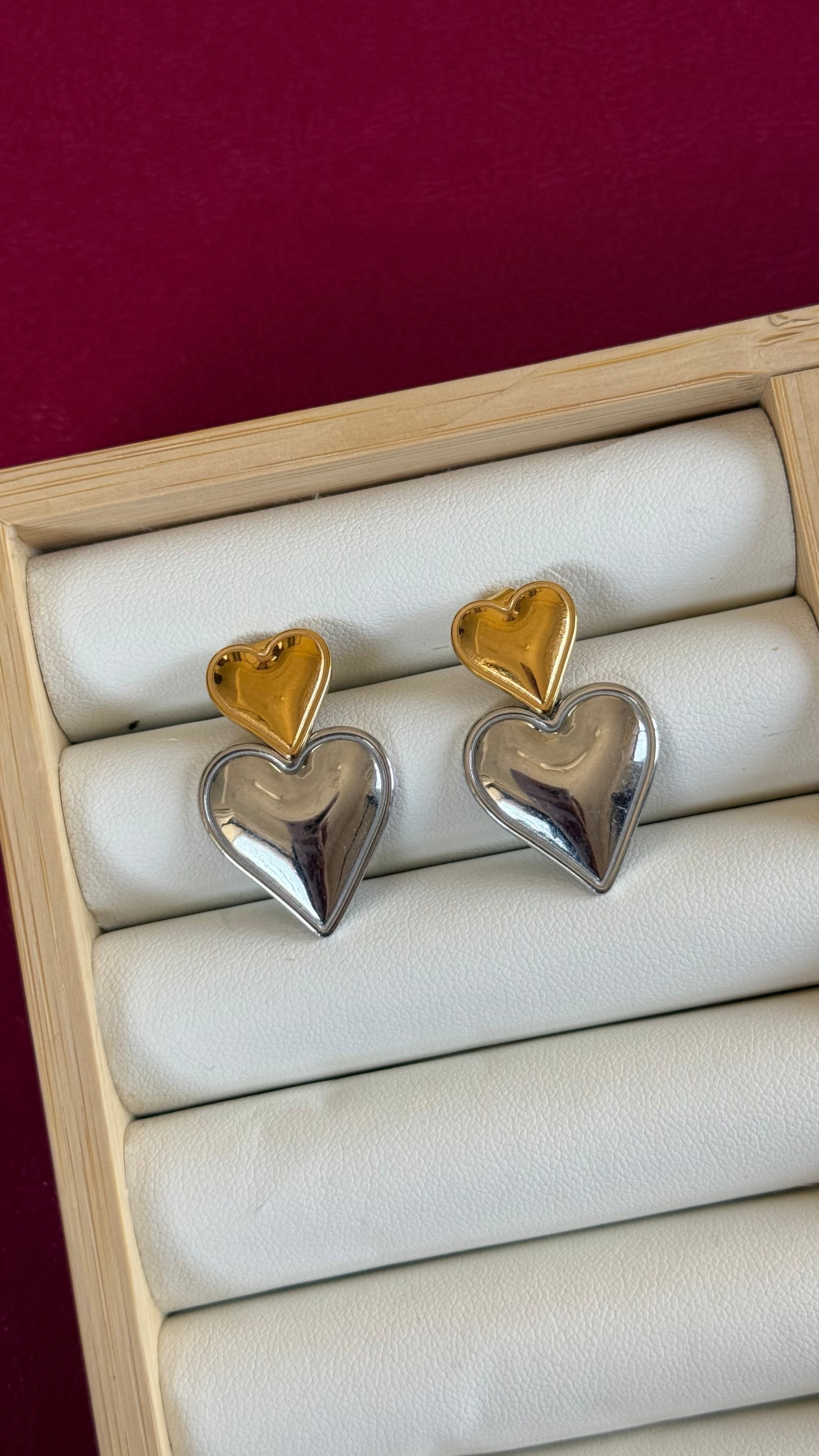Two heart earrings