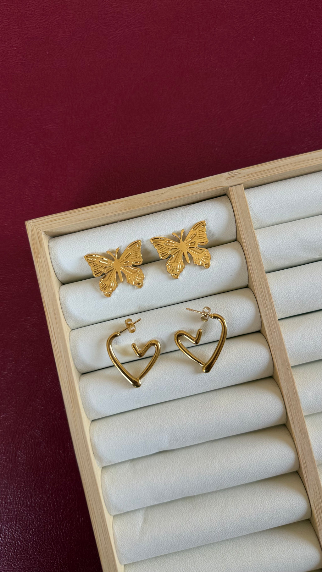 Butterfly-heart earrings