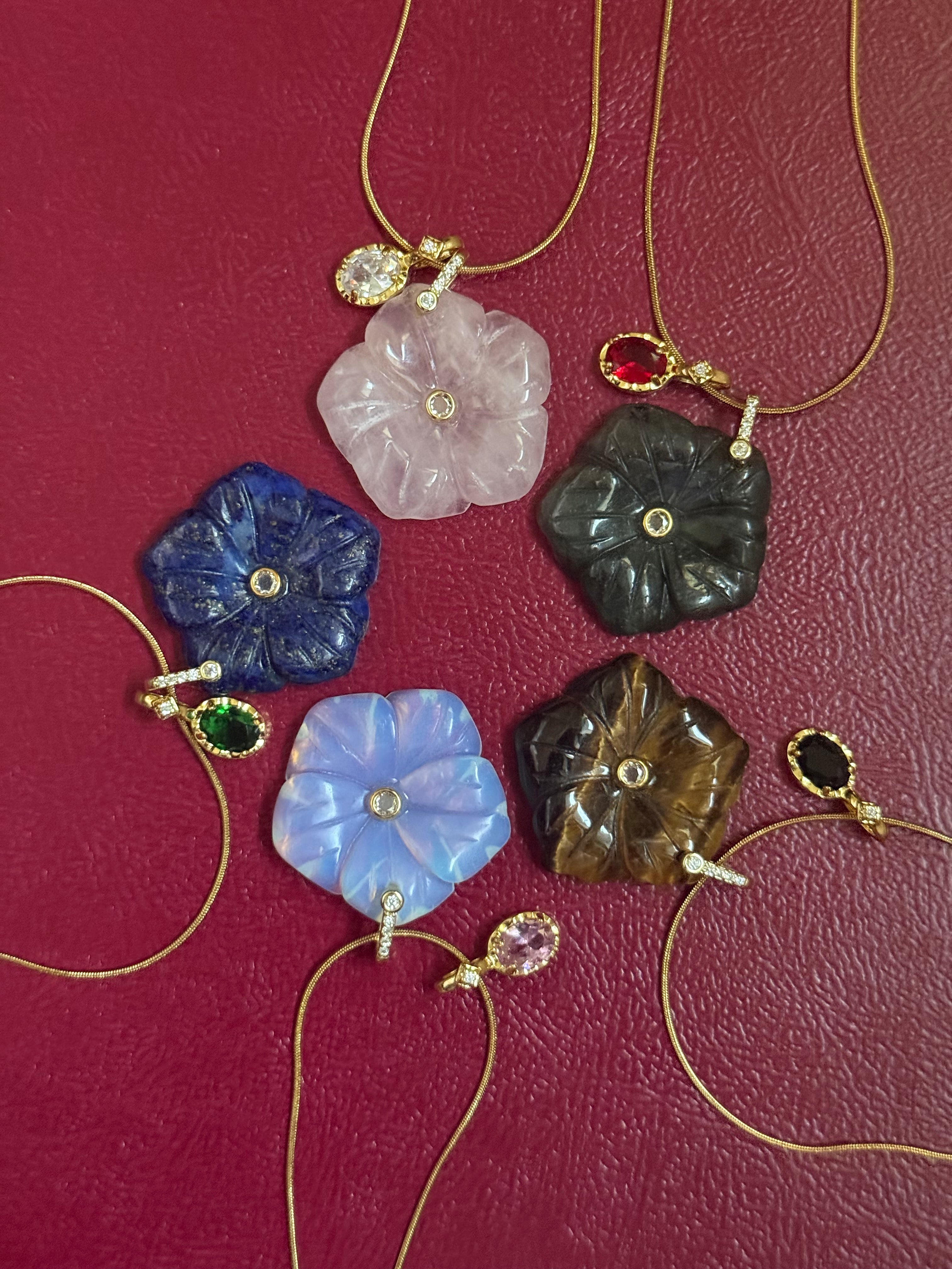 Crystal flower chain