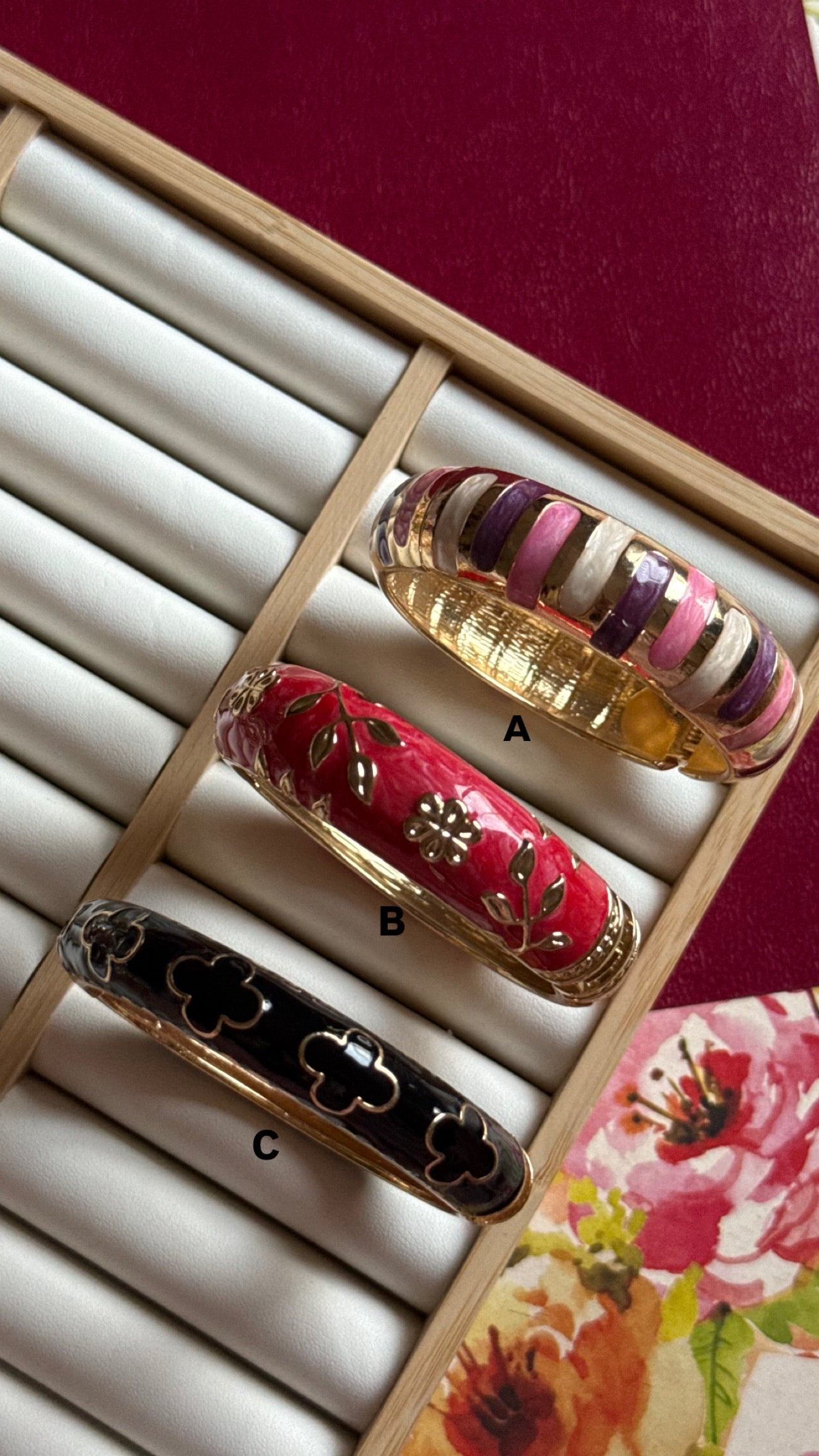 More enamel bangles