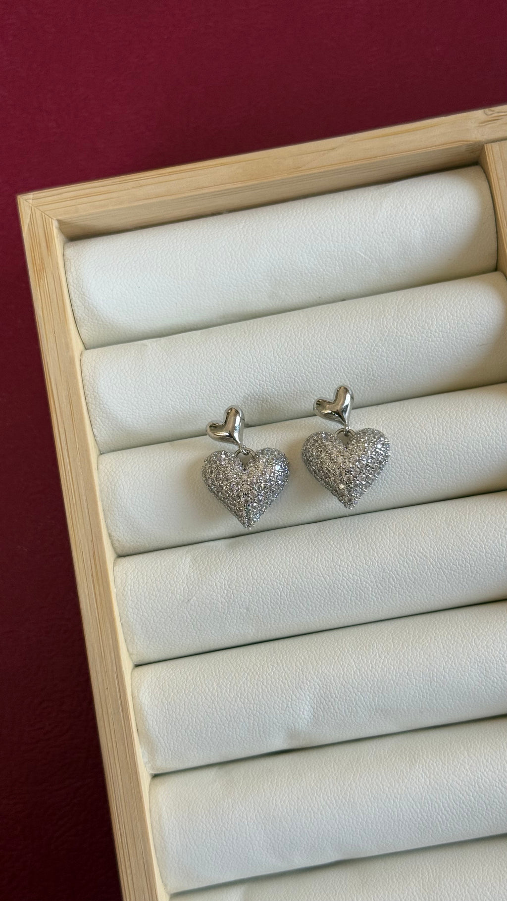 Heart of diamond earring