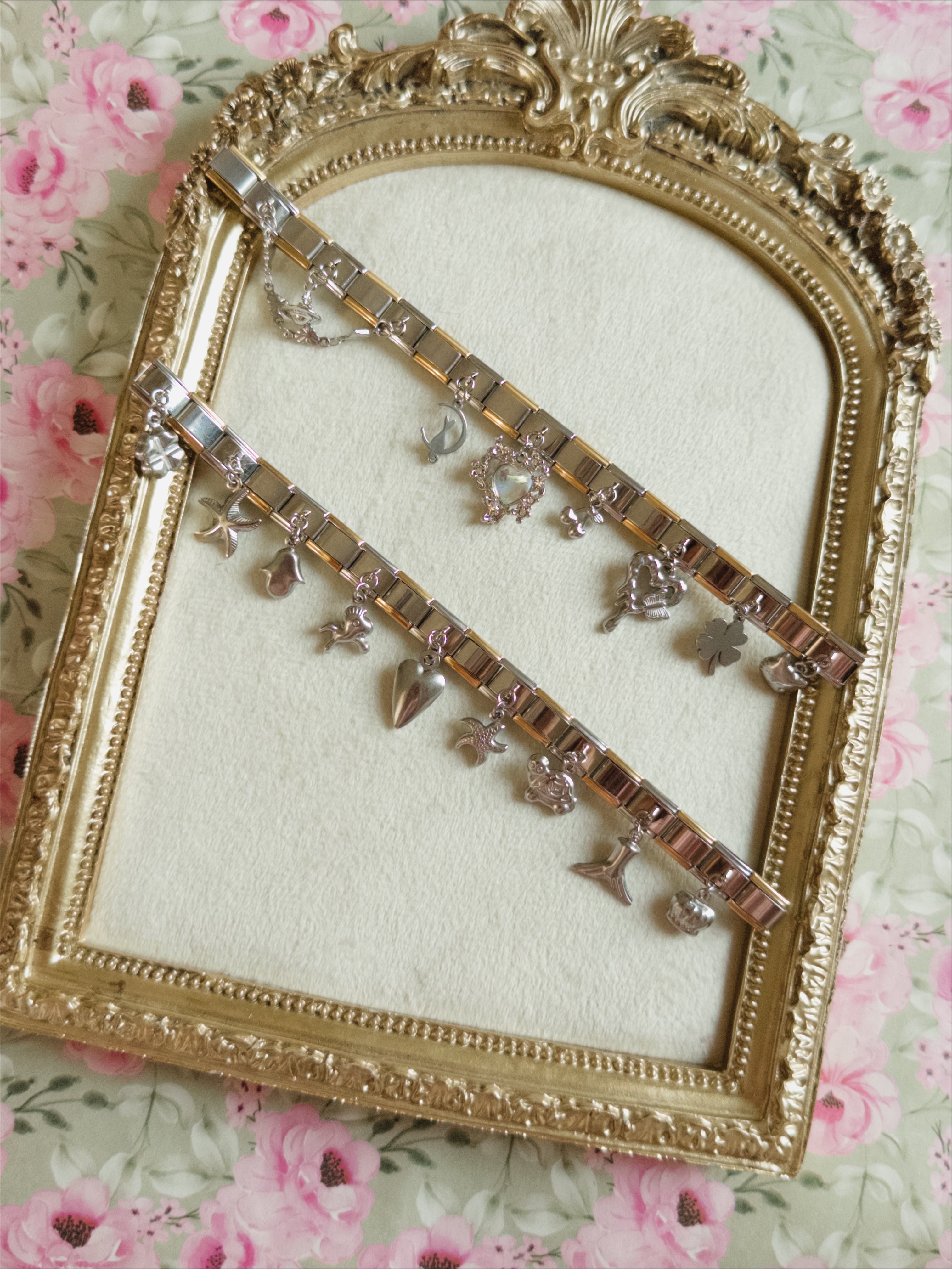 Silver hanging bracelet