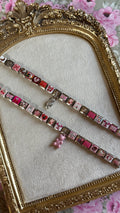 Pink valentines theme Italian bracelet