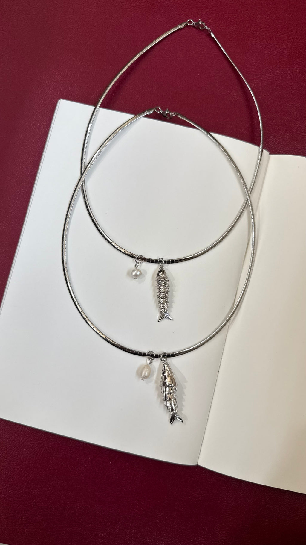 Koi fish chain silver